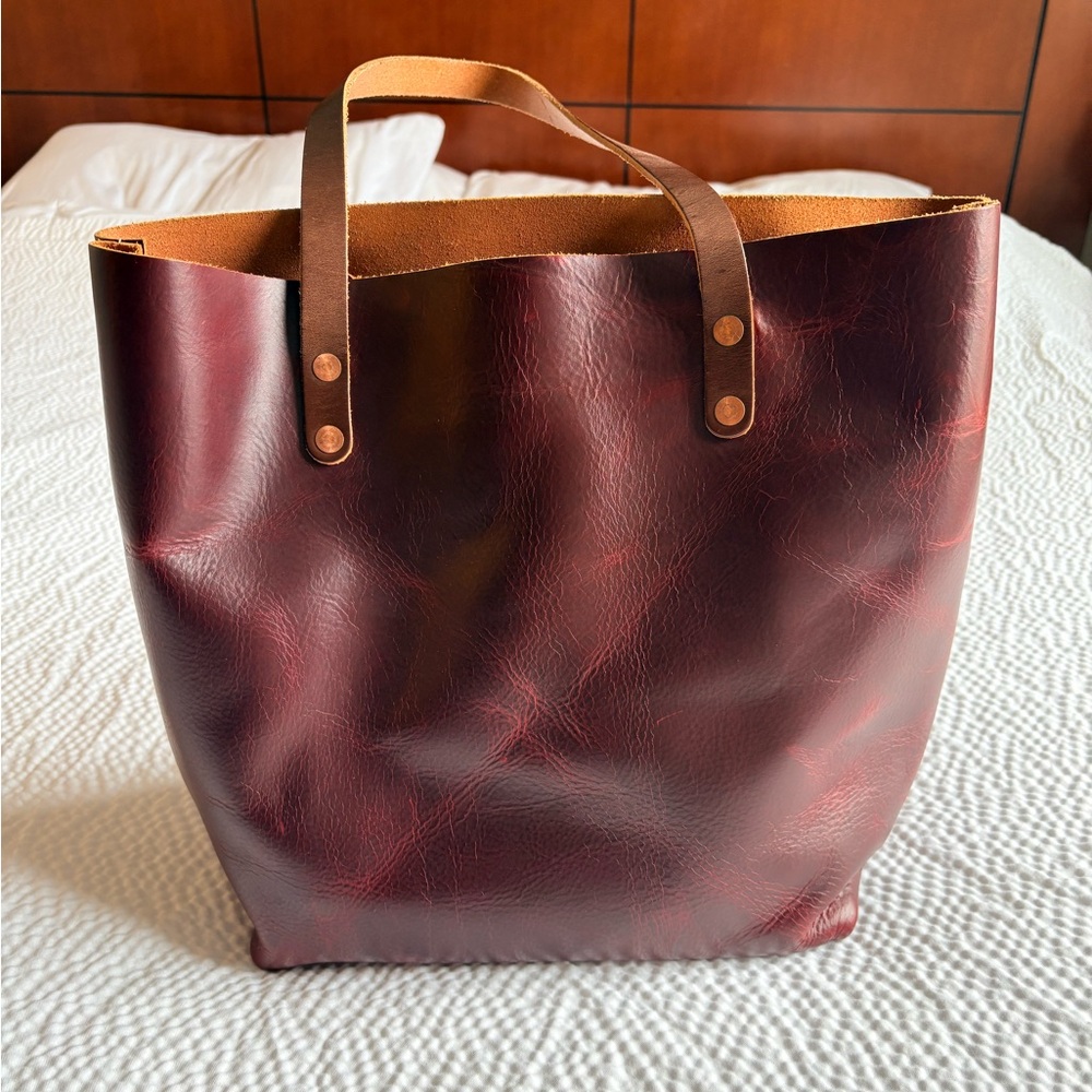 KMM & Co. Leather Tote - Oxblood